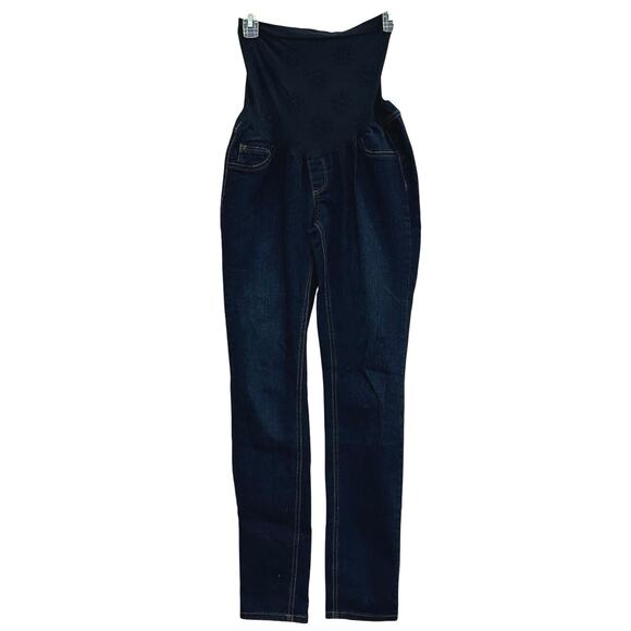 Jessica Simpson Maternity Jeans Medium Pregnancy Dark Wash Secret Fit Belly Band - Picture 1 of 7